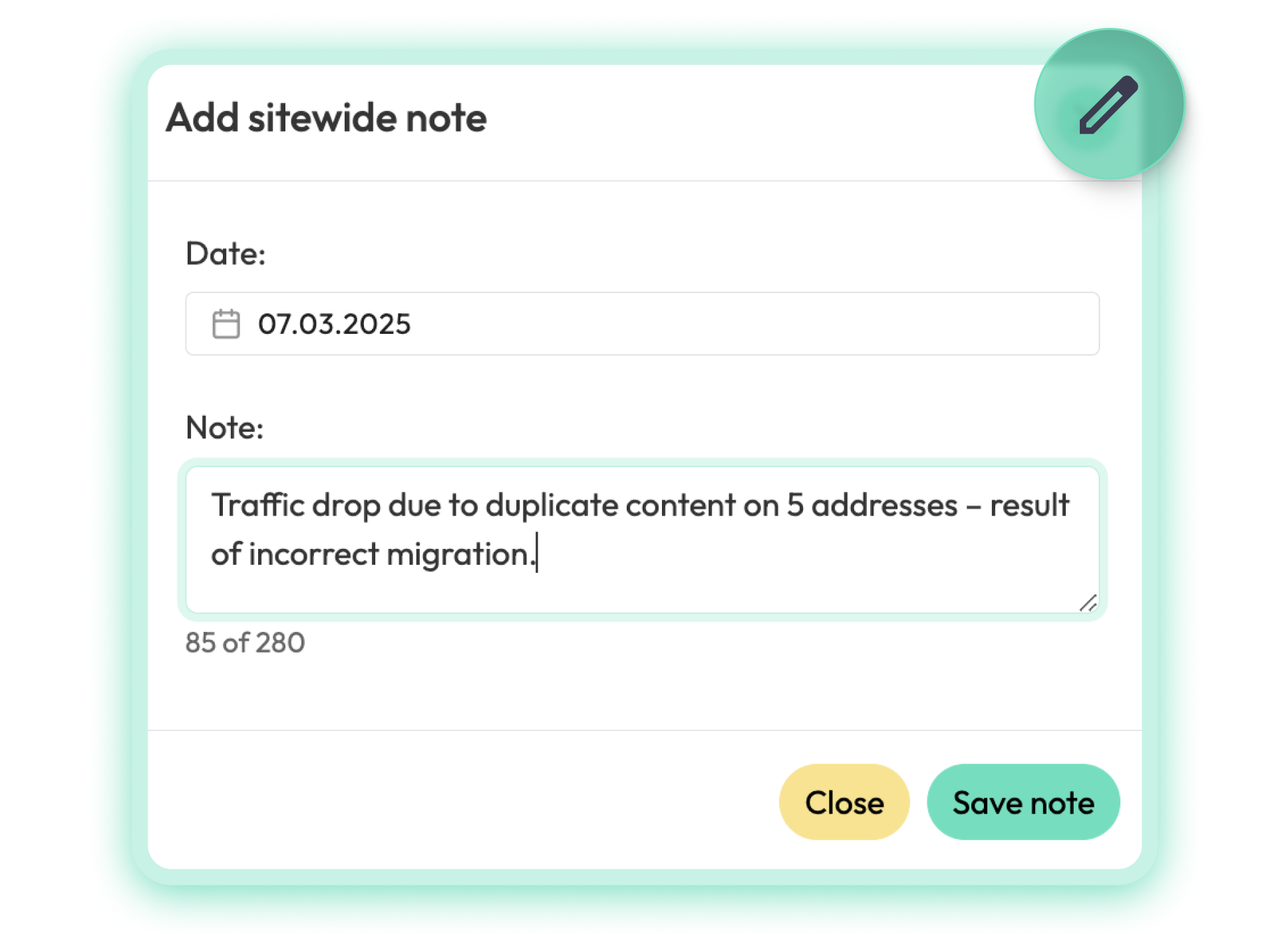 User interface of Revamper11 app used for monitoring search console data